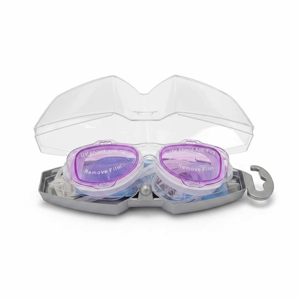 Crystal Vision Performance Swim Goggles - | Clear Wide-View Lenses with Anti-Fog & UV Protection | Leak-Proof Silicone Goggles with Custom Fit for Training & Fitness