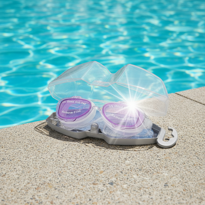 Crystal Vision Performance Swim Goggles - | Clear Wide-View Lenses with Anti-Fog & UV Protection | Leak-Proof Silicone Goggles with Custom Fit for Training & Fitness