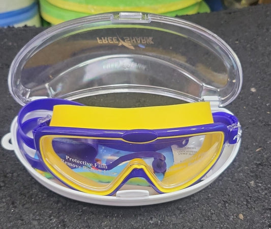 FREE SHARK Comfort-Pro Swim Mask  | Ultra-Wide View Goggles with Clear Anti-Fog & UV Lenses | Supreme Comfort Leak-Proof Seal for Fitness and Endurance Swimming