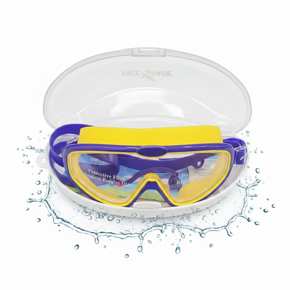 FREE SHARK Comfort-Pro Swim Mask  | Ultra-Wide View Goggles with Clear Anti-Fog & UV Lenses | Supreme Comfort Leak-Proof Seal for Fitness and Endurance Swimming