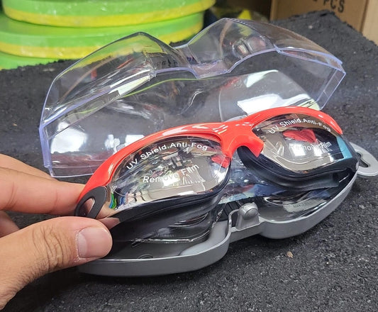 Velocity Pro Performance Swim Goggles| Hydrodynamic Mirrored Lenses with Anti-Fog & UV Shield | Leak-Proof Custom Fit for Competition & Training