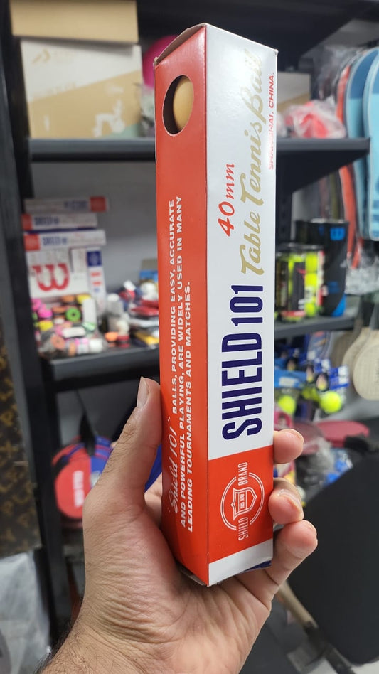 Shield 101 Professional Table Tennis Balls | 40mm 1-Star Ping Pong Balls for Accurate Training and Tournament Play | Durable 6-Pack for Clubs and Home Use in Egypt