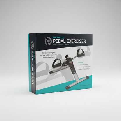 Arm & Leg Mini Pedal Exerciser for Home and Office – Foldable Under-Desk Cycle for Low-Impact Cardio, Rehab & Strength – Adjustable Resistance with LCD Display – Ideal for Seniors & Athletes in Egypt