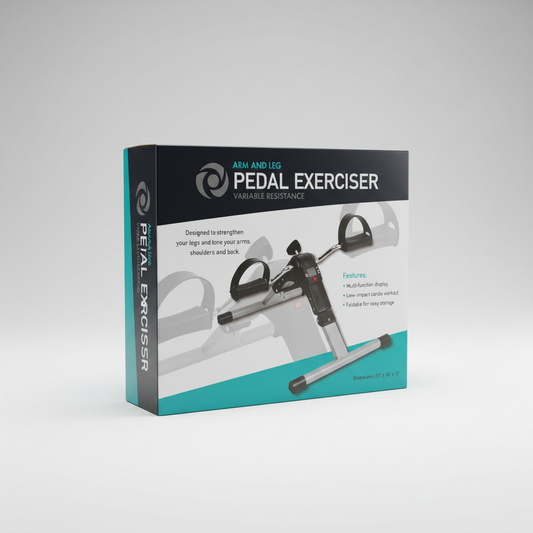 Arm & Leg Mini Pedal Exerciser for Home and Office – Foldable Under-Desk Cycle for Low-Impact Cardio, Rehab & Strength – Adjustable Resistance with LCD Display – Ideal for Seniors & Athletes in Egypt