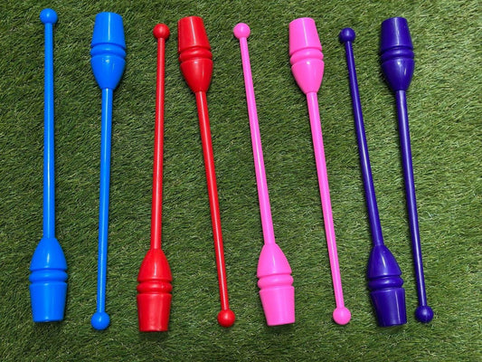 Colorful Rhythmic Gymnastics Clubs (Price For Double) – Lightweight Training Batons for Coordination, Performance & Agility | Ideal for Dance & Fitness | Available in Multiple Colors