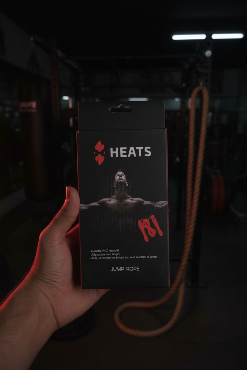 HEATS Adjustable Digital Jump Rope with Built-In Counter – High-Speed PVC Skipping Rope for Cardio, Weight Loss, and HIIT Workouts – Best Jump Rope for Athletes and Home Fitness in Egypt
