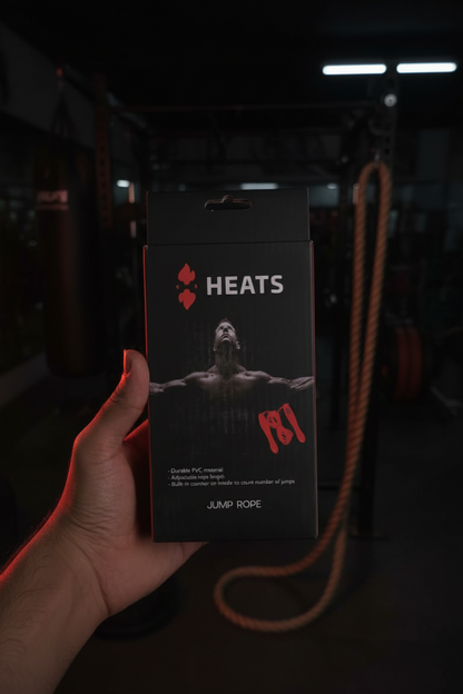 HEATS Adjustable Digital Jump Rope with Built-In Counter – High-Speed PVC Skipping Rope for Cardio, Weight Loss, and HIIT Workouts – Best Jump Rope for Athletes and Home Fitness in Egypt