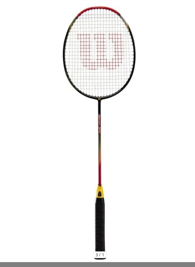 Wilson Carbon Pro 370 Badminton Racket | Lightweight Carbon Fiber Racket for Power, Speed & Control