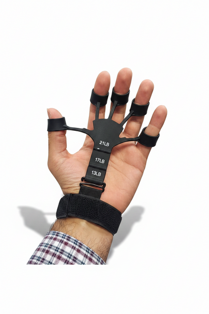 Adjustable Hand Grip & Finger Strengthener Forearm, Wrist & Finger Extensor Exerciser for Athletes, Musicians & Fitness Training – Durable Resistance Bands for Injury Prevention & Performance