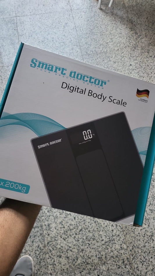 Smart Doctor Digital Body Scale | High-Precision Smart Weighing Scale Capacity – German Technology for Fitness, Athletes & Home Use