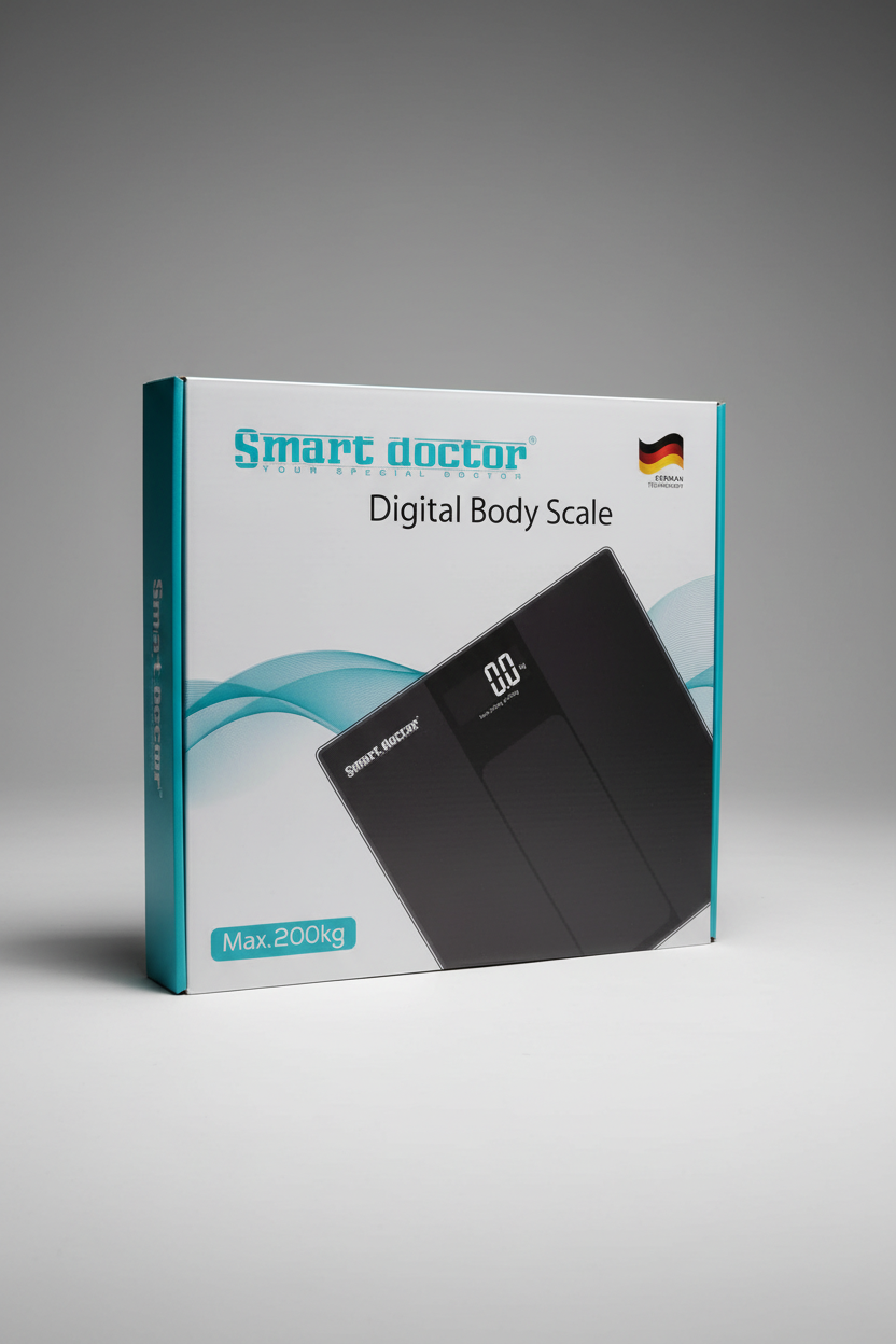 ميزان ذكي ديجيتال Smart Doctor | ميزان إلكتروني عالي الدقة | بتقنية ألمانية – للرياضيين وعشاق اللياقة وللاستخدام المنزلي