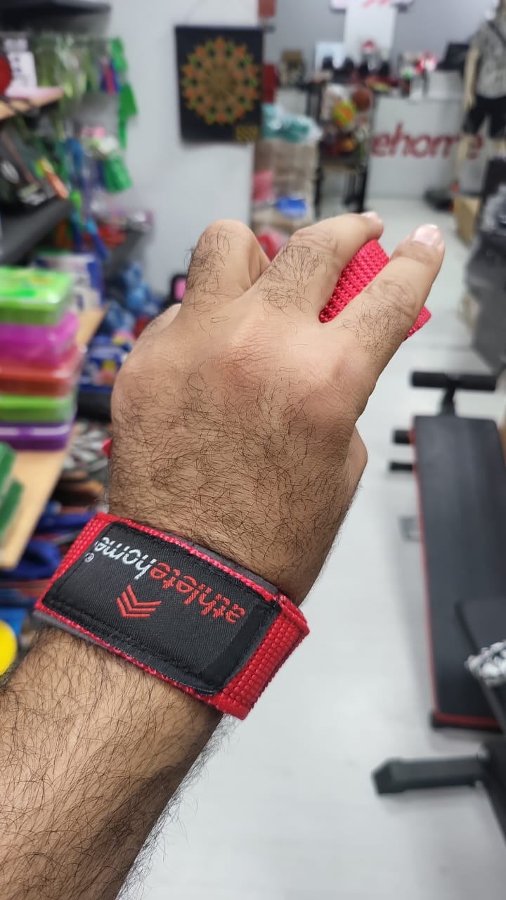 Athlete Home Premium Lifting Straps with Wrist Support | Heavy Duty Deadlift & Pull Training Straps for Gym | Grip Strength Enhancer, Injury Prevention, Comfort Padding