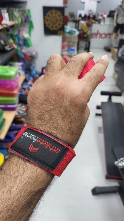 Athlete Home Premium Lifting Straps with Wrist Support | Heavy Duty Deadlift & Pull Training Straps for Gym | Grip Strength Enhancer, Injury Prevention, Comfort Padding