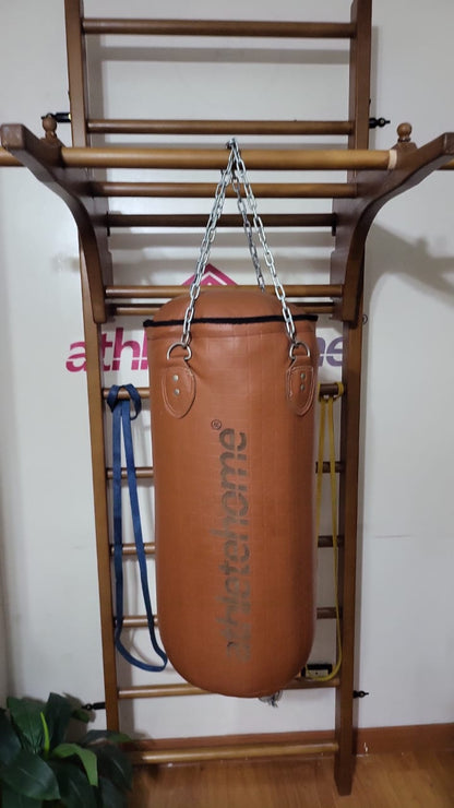 سلم جمباز خشبي فاخر (Stall Bars / Swedish Wall Bars) مع ملحق عقلة وديبس | محطة تدريب كاملة للجسم في المنزل | لتمارين القوة والمرونة والكاليسثنكس – Athlete Home Egypt