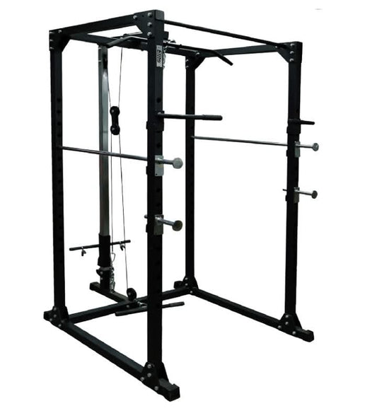 Premium Full Power Rack with Lat Pulldown & Low Row | Heavy-Duty Squat Rack for Home Gym | Multi-Functional Strength Training Cage for Squats, Bench Press & Muscle Building in Egypt