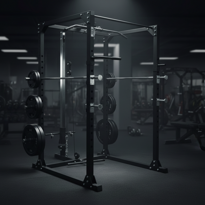 Power Rack احترافي متعدد الاستخدامات للجيم المنزلي | سكوات راك مع كابل علوي وسفلي | جهاز شامل لتمارين القوة ورفع الأثقال وبناء العضلات في مصر