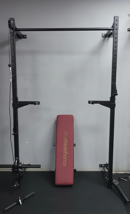 Multi-Function Home Gym Power Rack with Adjustable Bench – Perfect for Weightlifting and Strength Training