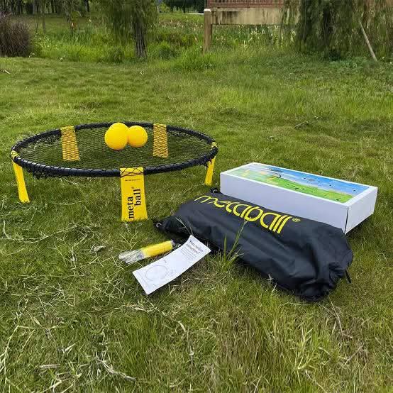 Professional Spikeball Roundnet Set with Training Balls & Carry Bag – Outdoor & Home Cardio, Agility & Reflex Training Game