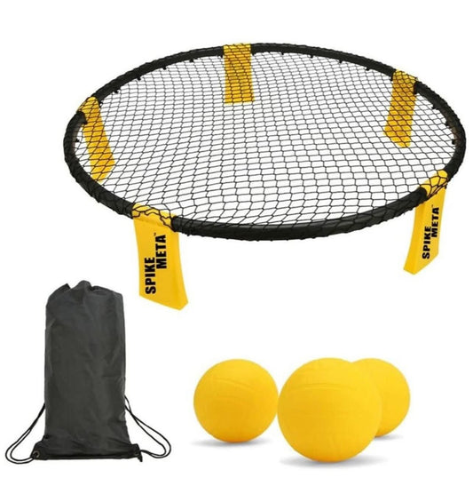 Professional Spikeball Roundnet Set with Training Balls & Carry Bag – Outdoor & Home Cardio, Agility & Reflex Training Game