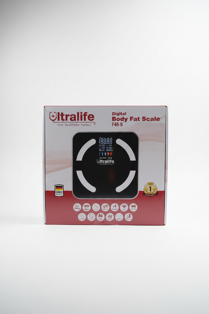 Ultralife Smart Digital Body Fat Scale – Advanced Body Composition Analyzer for Weight, Body Fat, Muscle Mass, Water Percentage & BMI