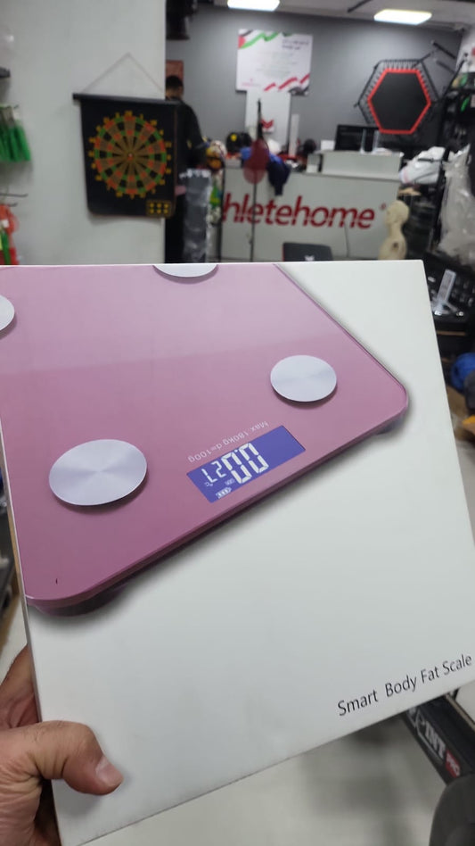 ميزان ذكي لقياس دهون الجسم Smart Body Fat Scale – ميزان رقمي لتحليل الوزن، نسبة الدهون، الكتلة العضلية وBMI بدقة عالية | تصميم أنيق للاستخدام المنزلي والرياضي
