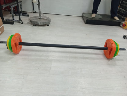 Professional Straight Barbell Set with Weight Plates – Home & Gym Strength Training Bar for Muscle Building