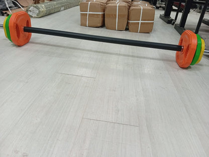 Professional Straight Barbell Set with Weight Plates – Home & Gym Strength Training Bar for Muscle Building