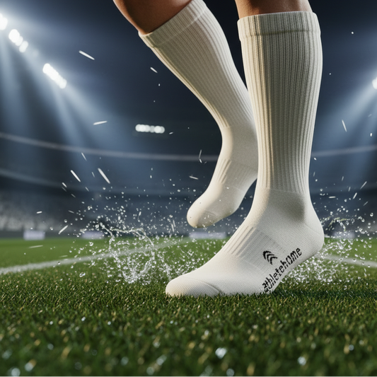 Athlete Home ProFit Football Long Sports Socks – Breathable Knee-High Athletic Socks for Football, Training & Gym Performance