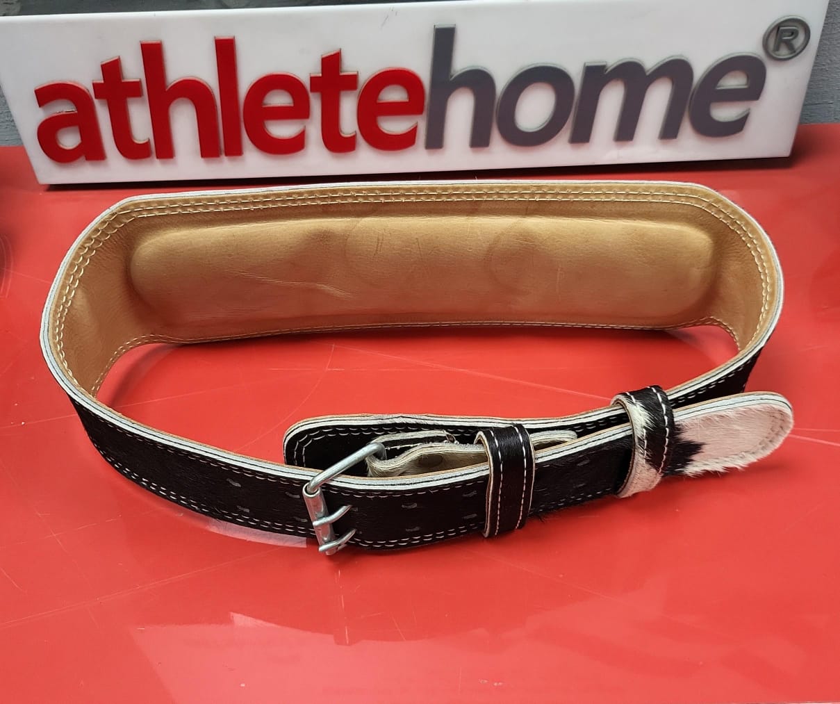 حزام رفع أثقال جلد طبيعي كاوهايد احترافي – حزام دعم أسفل الظهر للسكوات والديدلفت وتمارين القوة الثقيلة