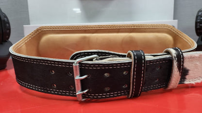 حزام رفع أثقال جلد طبيعي كاوهايد احترافي – حزام دعم أسفل الظهر للسكوات والديدلفت وتمارين القوة الثقيلة