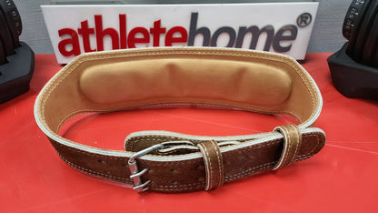 حزام رفع أثقال جلد طبيعي كاوهايد احترافي – حزام دعم أسفل الظهر للسكوات والديدلفت وتمارين القوة الثقيلة