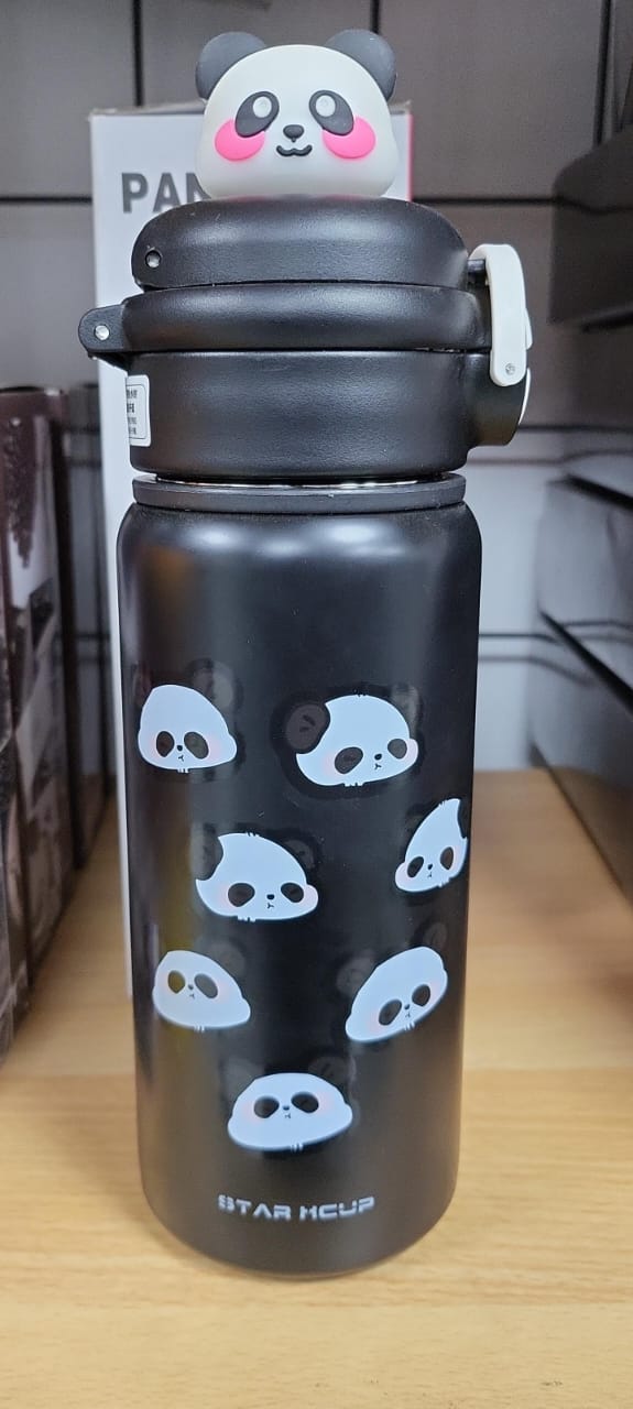 Panda Insulated Stainless Steel Sports Water Bottle – Leak-Proof Thermal Gym Flask for Fitness, Workouts & Daily Hydration | Cute & Durable Design