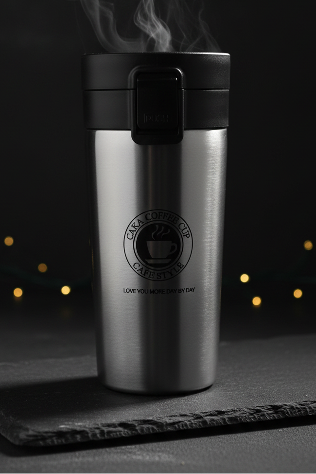 Stainless Steel Insulated Travel Coffee Mug – Leak-Proof Thermal Coffee Cup for Gym, Work & Healthy Lifestyle
