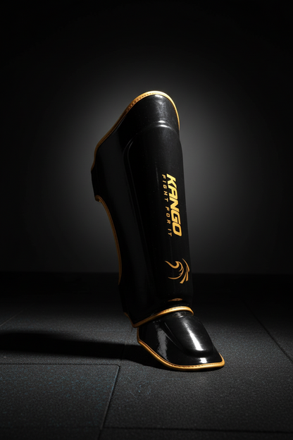 Kango Shinguard | Kango Professional Shin Guards – Heavy Duty Instep Protector for MMA, Muay Thai, Kickboxing Training – High-Density Shock Absorption Shin Protection
