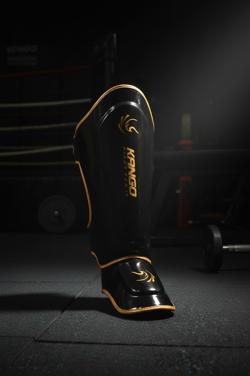 Kango Shinguard | Kango Professional Shin Guards – Heavy Duty Instep Protector for MMA, Muay Thai, Kickboxing Training – High-Density Shock Absorption Shin Protection