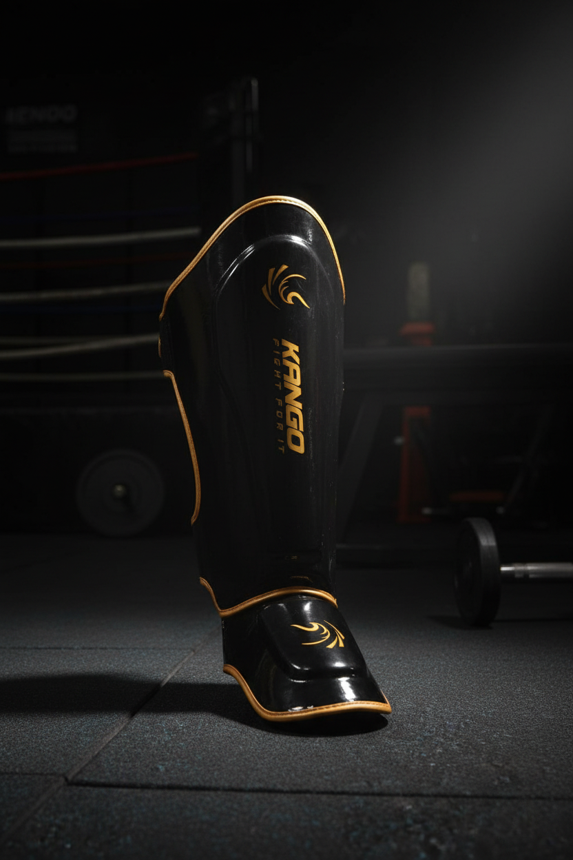 Kango Shinguard | Kango Professional Shin Guards – Heavy Duty Instep Protector for MMA, Muay Thai, Kickboxing Training – High-Density Shock Absorption Shin Protection