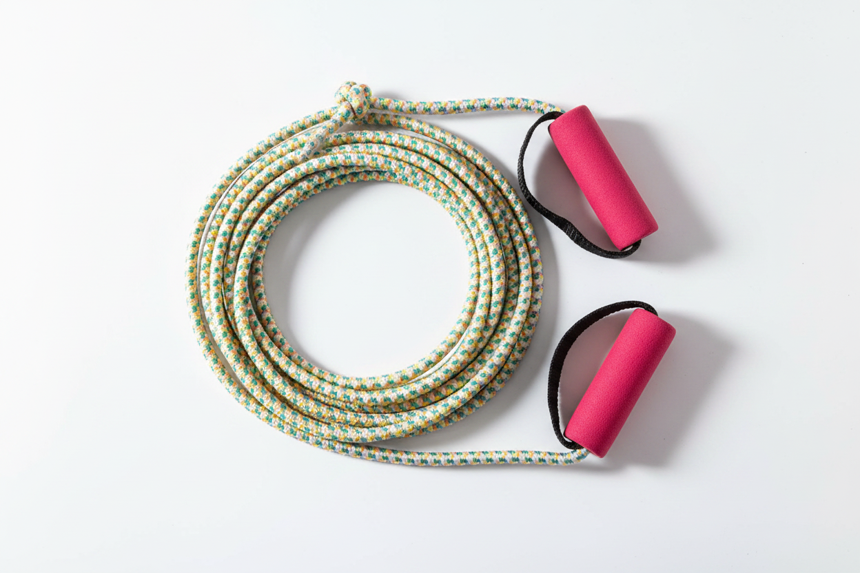 Premium Braided Resistance Band Tube with Heavy-Duty Metal Carabiner Clip | Durable Multi-Color Fitness Pull Rope with Cushioned Foam Handles for Strength Training & Toning | Universal Cable Machine Attachment & Home Gym Band by Athlete Home