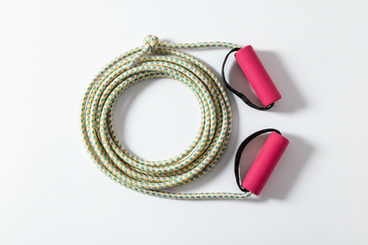 Premium Braided Resistance Band Tube with Heavy-Duty Metal Carabiner Clip | Durable Multi-Color Fitness Pull Rope with Cushioned Foam Handles for Strength Training & Toning | Universal Cable Machine Attachment & Home Gym Band by Athlete Home