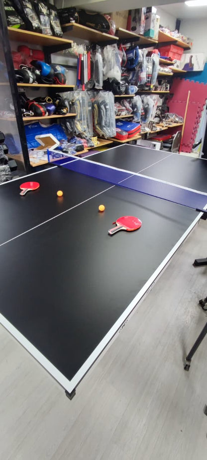 Professional 17-18 Mm Indoor Table Tennis Table with Wheels – Foldable Ping Pong Table for Home, Garden & Club Training