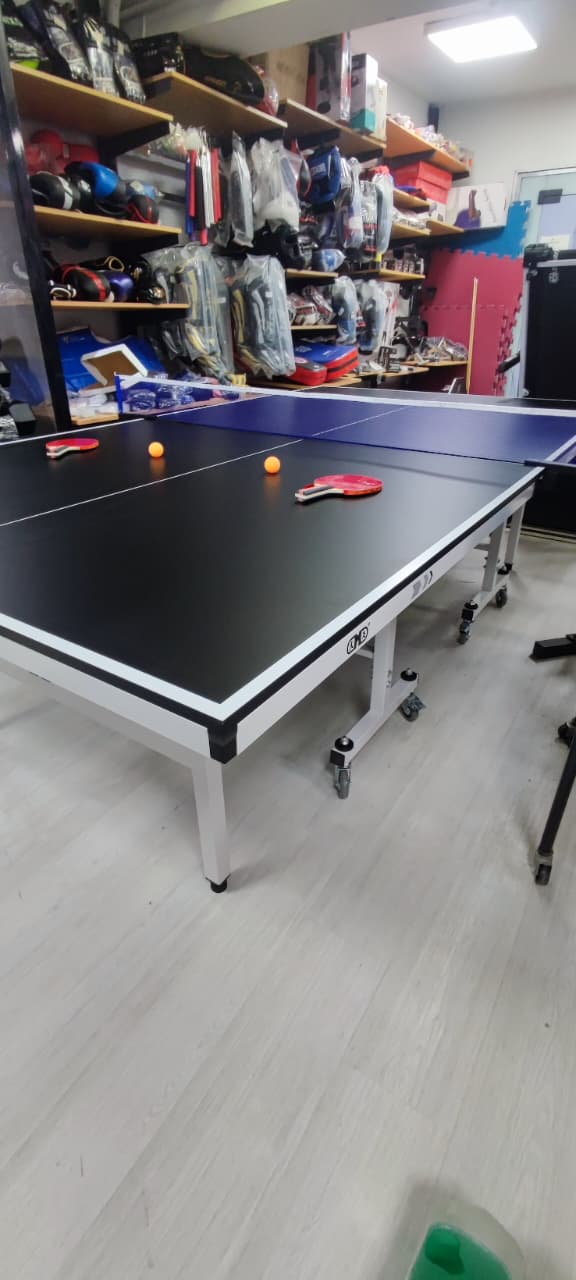 Professional 17-18 Mm Indoor Table Tennis Table with Wheels – Foldable Ping Pong Table for Home, Garden & Club Training