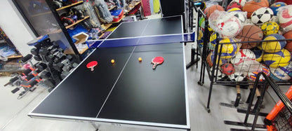 Professional 17-18 Mm Indoor Table Tennis Table with Wheels – Foldable Ping Pong Table for Home, Garden & Club Training