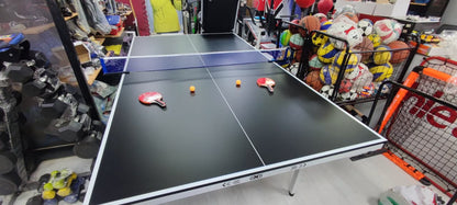 Professional 17-18 Mm Indoor Table Tennis Table with Wheels – Foldable Ping Pong Table for Home, Garden & Club Training