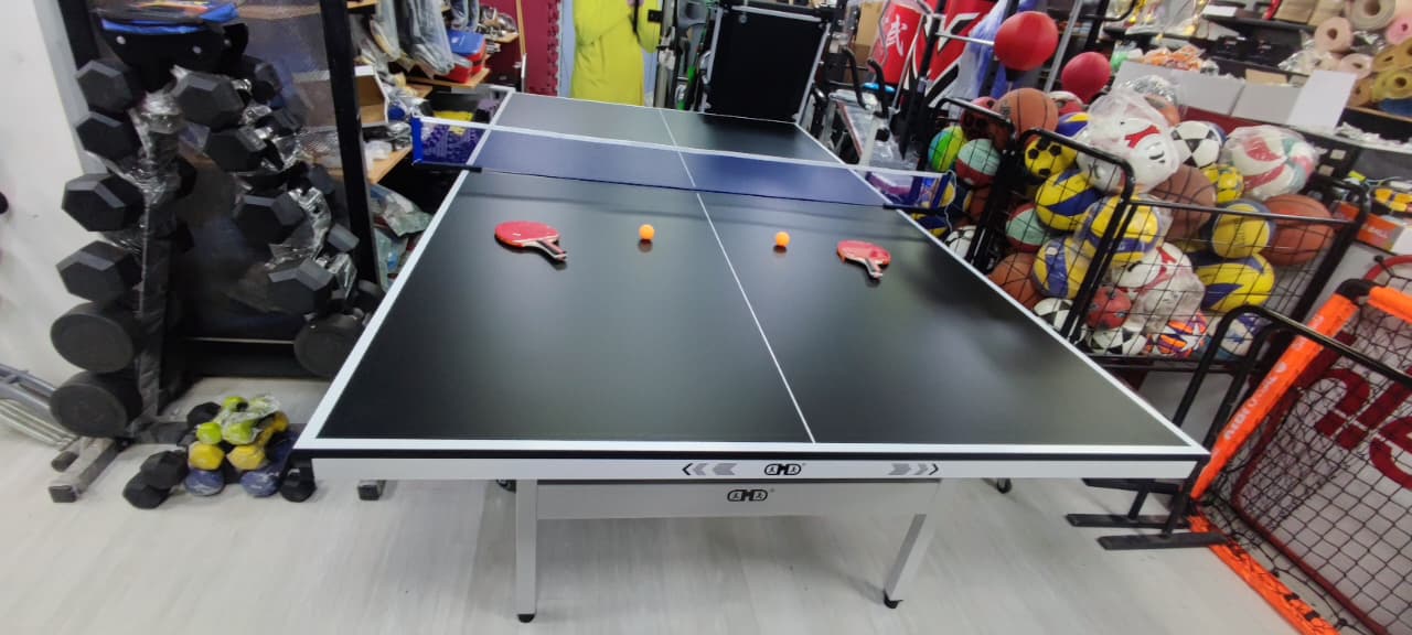 Professional 17-18 Mm Indoor Table Tennis Table with Wheels – Foldable Ping Pong Table for Home, Garden & Club Training