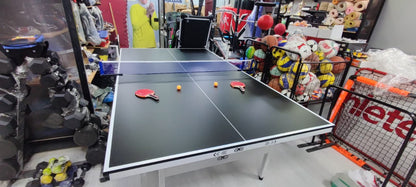 Professional 17-18 Mm Indoor Table Tennis Table with Wheels – Foldable Ping Pong Table for Home, Garden & Club Training