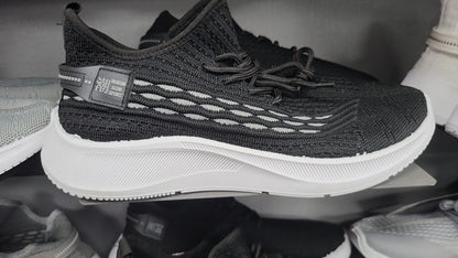 حذاء جري رياضي أثليت هوم أبكس نيت (Athlete Home Apex Knit) للرجال والنساء – حذاء رياضي خفيف الوزن ومسامي عالي الأداء للجري، الجيم والتمارين الشاملة (لون أسود/أبيض)