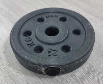 Athlete Home Premium Rubber Coated Weight Plate - Durable Cast Iron Strength Training Disc for Home Gym, Strength Training, and Progressive Overload