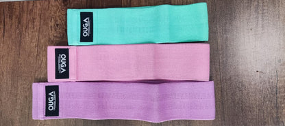 OUGA Premium Fabric Resistance Bands Set – Non-Slip Hip Loop Bands for Glute Activation, Lower Body Strength Training, and Home Workouts