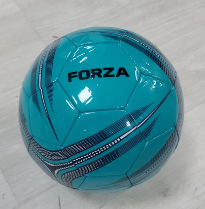 FORZA Premium Training Soccer Ball – High-Durability Waterproof Football for Intense Team Practice, Match Play, and Field Training – Cyan/Black Edition