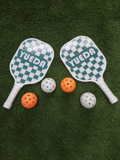 Athlete Home Professional Pickleball Paddle Set – 2 Premium Wooden Paddles with Ergonomic Grip & 4 Indoor/Outdoor Pickleball Balls for All Skill Levels