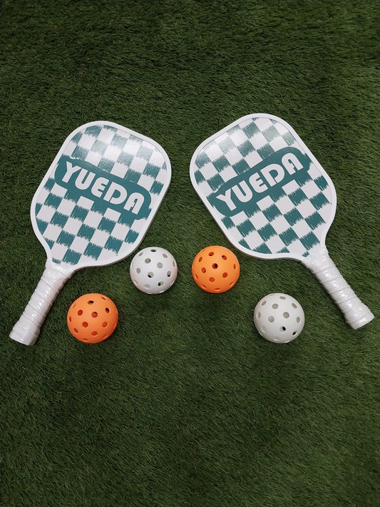 Athlete Home Professional Pickleball Paddle Set – 2 Premium Wooden Paddles with Ergonomic Grip & 4 Indoor/Outdoor Pickleball Balls for All Skill Levels